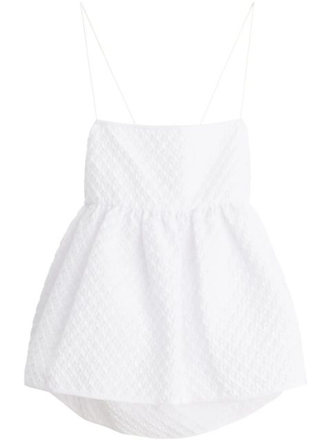 Cecilie Bahnsen Selena matelassé cotton blend top - White - zdjęcie produktu nr 1