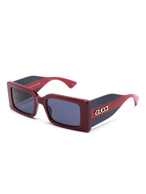 Gucci Eyewear rectangle-frame sunglasses - Red - zdjęcie produktu nr 2