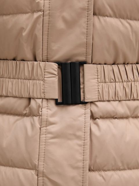 Geox kurtka puchowa CATRIA kolor beżowy zimowa W5626G T3152