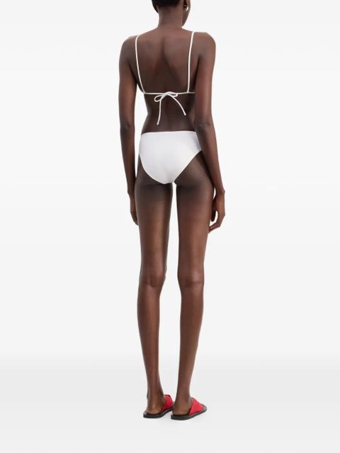 LouLou de Saison triangular-shape bikini top - White