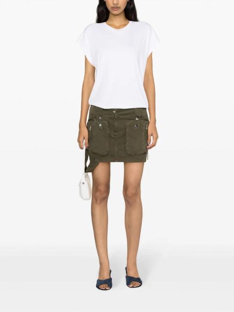 Blumarine mid-rise twill miniskirt - Green - zdjęcie produktu nr 2