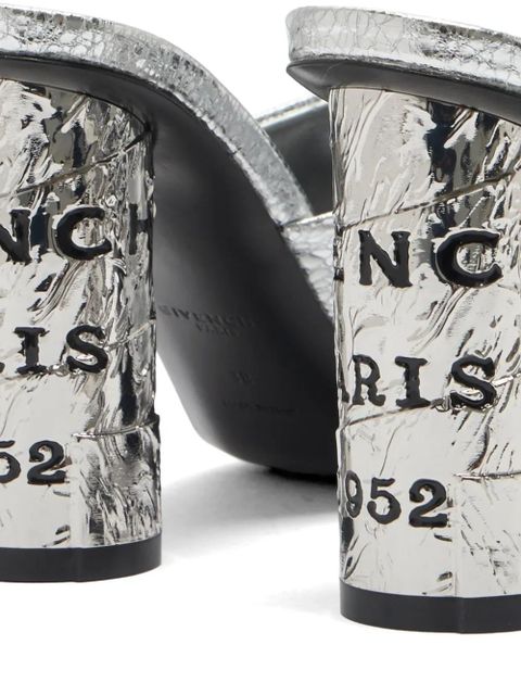 Givenchy Tape logo-print heeled sandals - Silver