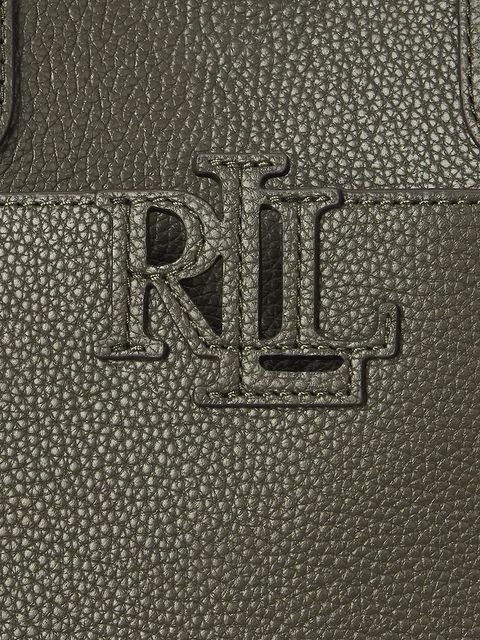 Lauren Ralph Lauren torebka skórzana kolor zielony 431966760