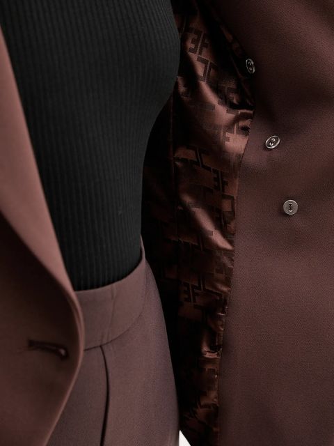 Elisabetta Franchi marynarka kolor brązowy dwurzędowa gładka GI17456E2