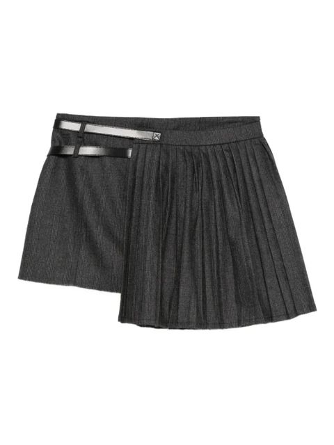 Coperni pleated belted skirt - Grey