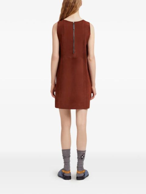Marni daisy-appliqué studded mini dress - Brown - zdjęcie produktu nr 2