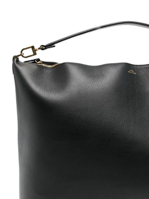 TOTEME bevel leather shoulder bag - Black