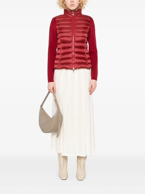 Moncler padded-front knit jacket - Red