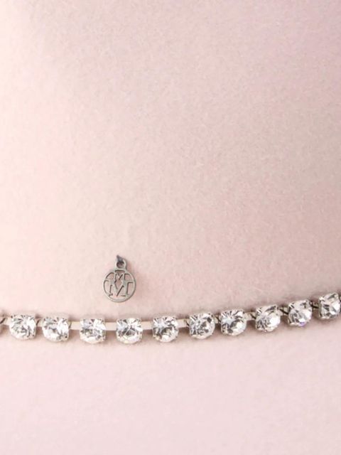 Maison Michel crystal-embellished hat - Pink - zdjęcie produktu nr 2