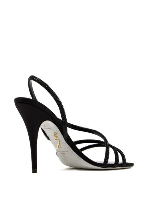 René Caovilla 100mm Erin slingback sandals - Black