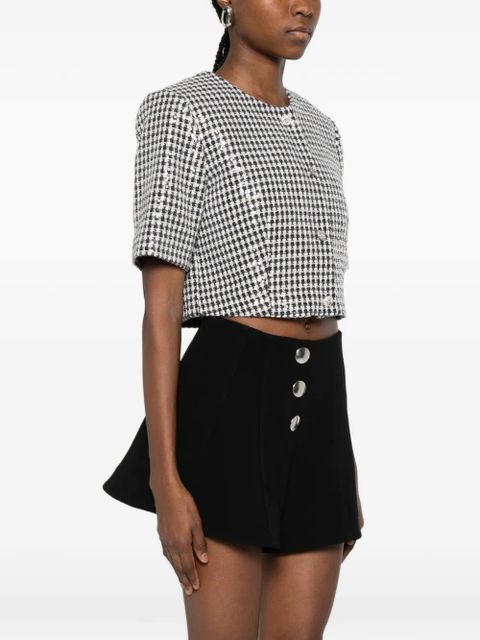 SANDRO houndstooth-pattern jacket - Black