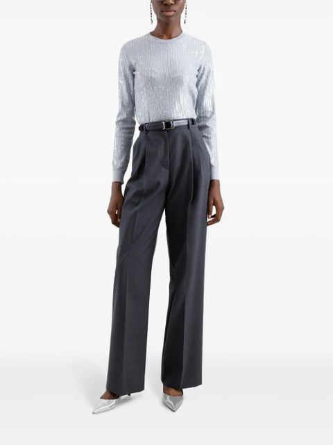 Dolce & Gabbana pressed crease straight-leg trousers - Grey - zdjęcie produktu nr 2