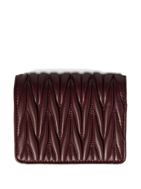 Miu Miu matelassé leather wallet - Red