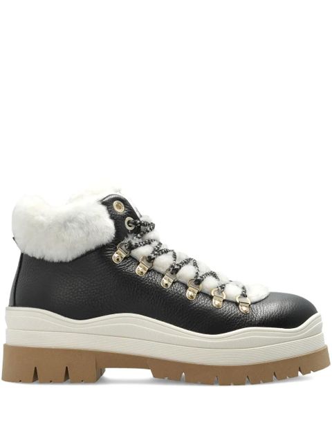 BOGNER Arosa lace-up shearling trainers - Black - zdjęcie produktu nr 1