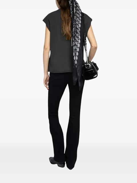 Zadig&Voltaire Cloe skull holes tank top - Grey