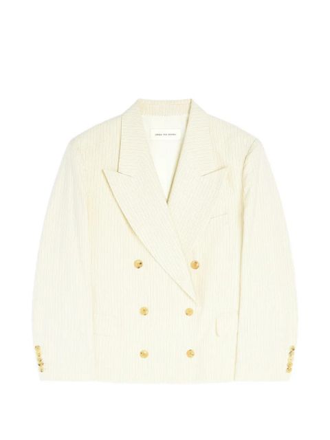 DRIES VAN NOTEN oversized double-breasted blazer - Neutrals - zdjęcie produktu nr 1