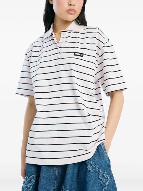 ROTATE BIRGER CHRISTENSEN striped polo shirt - Neutrals