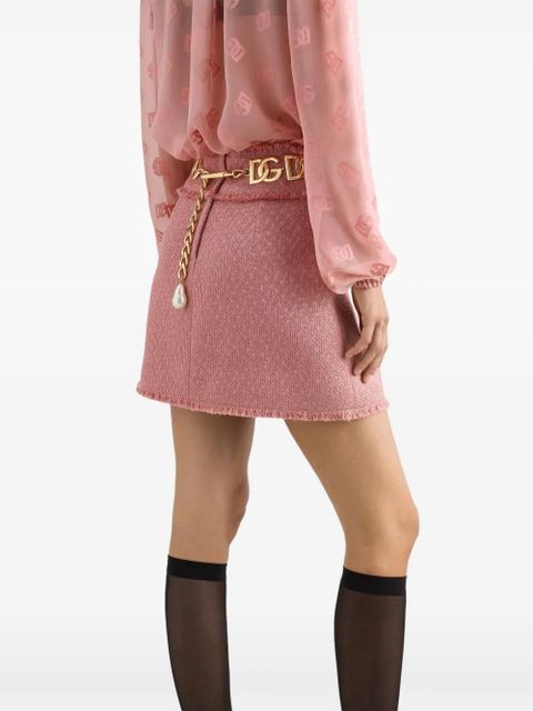 Dolce & Gabbana DNA tweed mini skirt - Pink