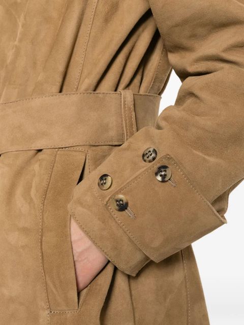 Golden Goose belted suede coat - Neutrals - zdjęcie produktu nr 2