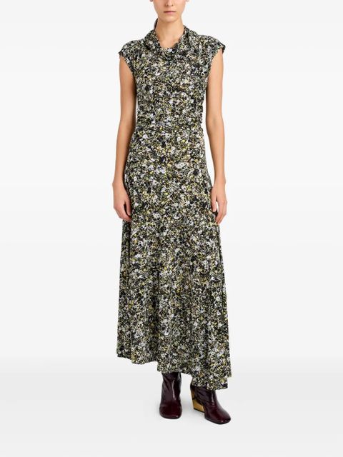 Proenza Schouler Tamara printed midi dress - Black - zdjęcie produktu nr 2