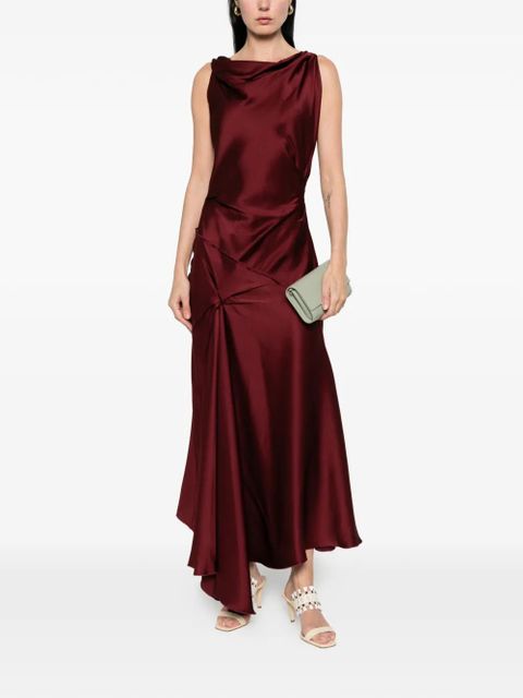 Victoria Beckham draped midi dress - Red - zdjęcie produktu nr 2