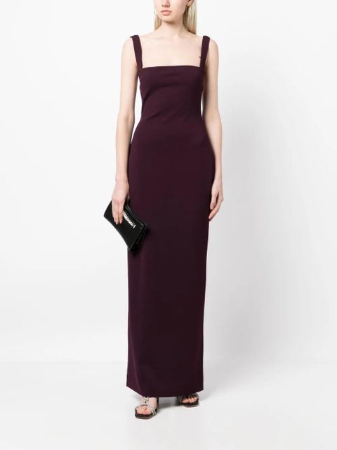 Solace London Joni square-neck sleeveless gown - Purple
