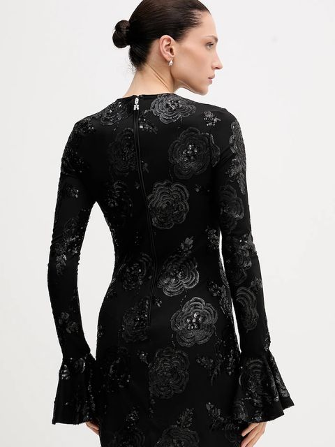 Rotate sukienka kolor czarny mini dopasowana 114928100