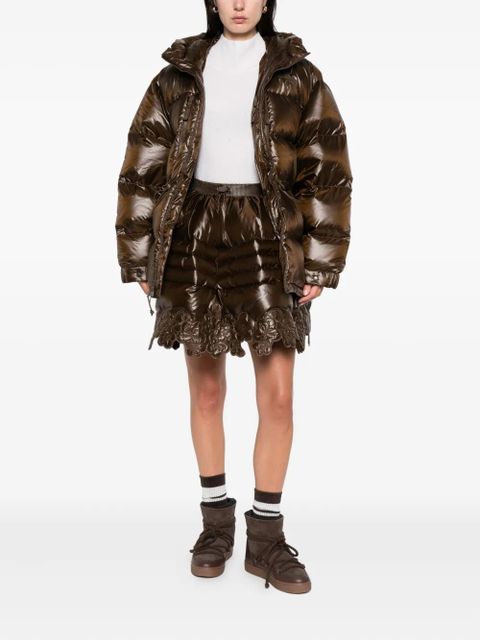 Cecilie Bahnsen x The North Face quilted mini skirt - Brown