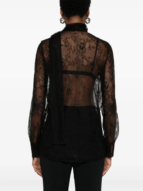 Valentino Garavani sheer-lace shirt - Black