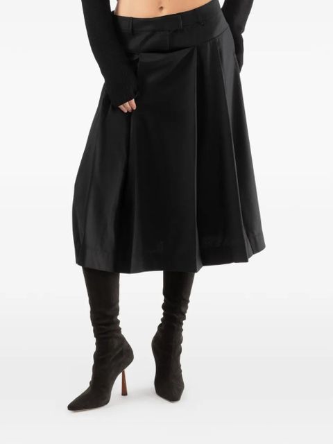 Aya Muse Oenia pleated midi skirt - Black