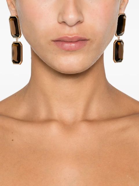 Self-Portrait geometric-cut stone earrings - Gold - zdjęcie produktu nr 2