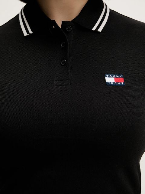 Tommy Jeans polo damski kolor czarny DW0DW21932