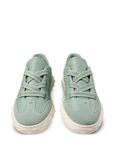 Jimmy Choo Diamond laced laser-cut sneakers - Green