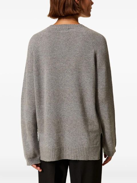 TWINSET lurex-detail jumper - Grey