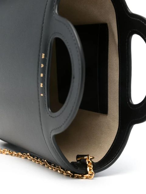 Marni Tropicalia leather bucket bag - Black