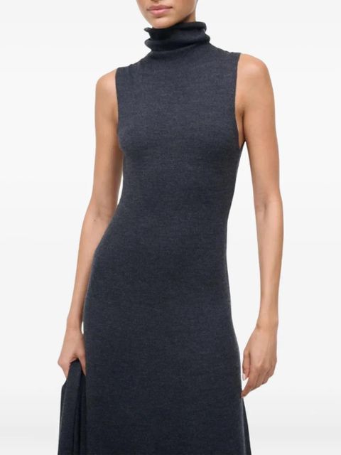 STAUD turtleneck midi dress - Grey