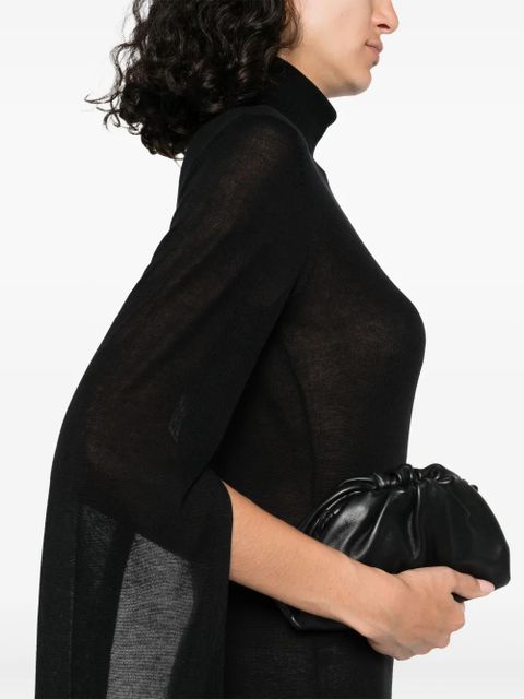 TOTEME slit-sleeve knitted dress - Black