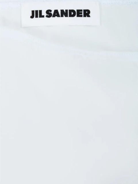 Jil Sander logo-detail midi skirt - White