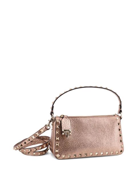 Valentino Garavani small Rockstud grainy leather crossbody bag - Pink