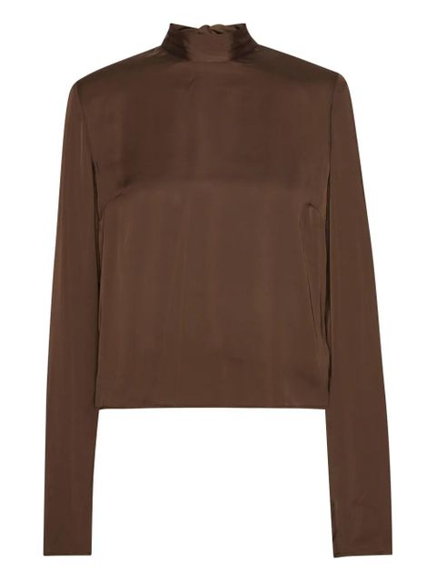 ROTATE BIRGER CHRISTENSEN cowl-back long-sleeve top - Brown - zdjęcie produktu nr 1