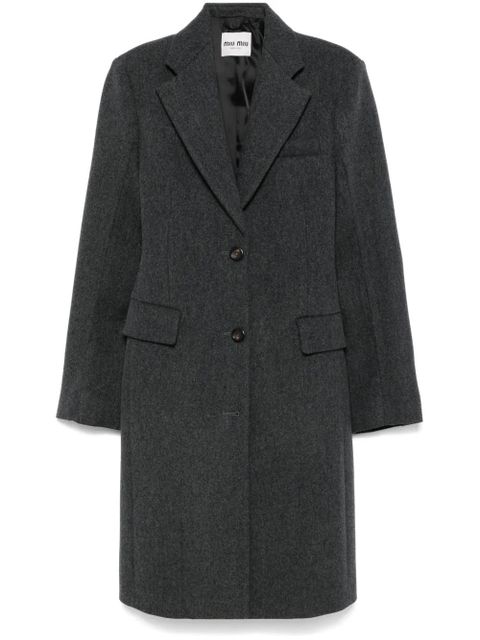 Miu Miu virgin-wool coat - Grey - zdjęcie produktu nr 1