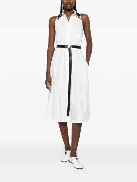 Max Mara zebra-collared midi dress - White - zdjęcie produktu nr 2