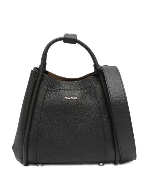 Max Mara XS Marines leather tote bag - Black - zdjęcie produktu nr 1