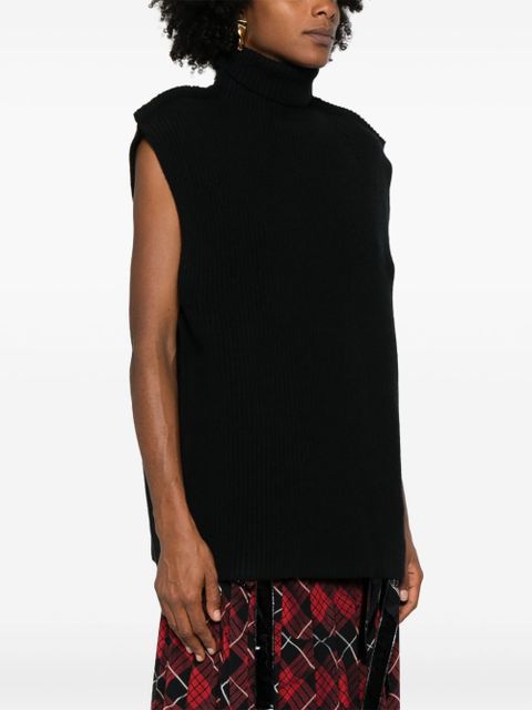 Marni ribbed virgin wool vest - Black