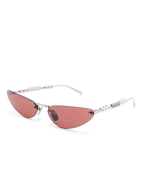 Gucci Eyewear cat eye-frame sunglasses - Silver - zdjęcie produktu nr 2