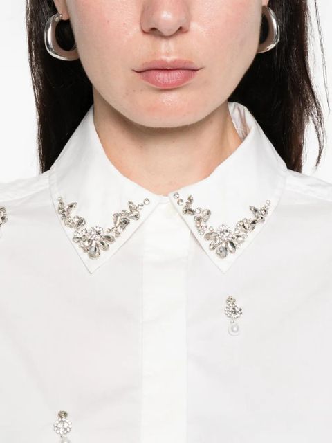 Simkhai Renata embellished button-down shirt - White