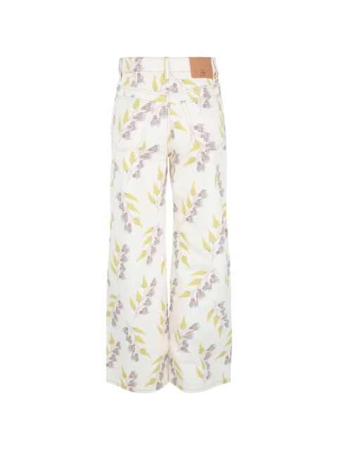 Ulla Johnson Willow wide-leg floral-print jeans - Neutrals - zdjęcie produktu nr 2