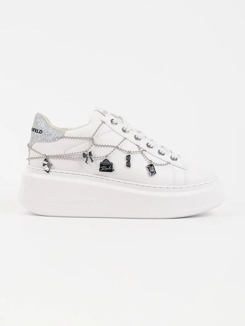 Karl Lagerfeld sneakersy skórzane ANAKAPRI damskie kolor biały KL63546 - zdjęcie produktu nr 1