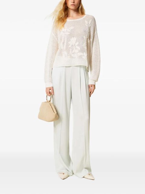 TWINSET satin trousers - Green - zdjęcie produktu nr 2