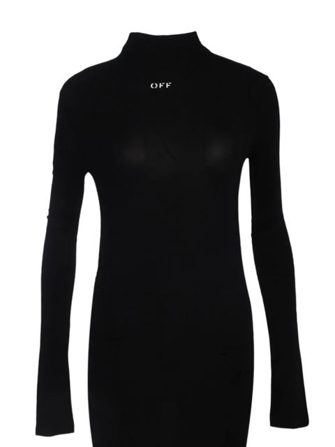 Off-White turtle-neck midi dress - Black